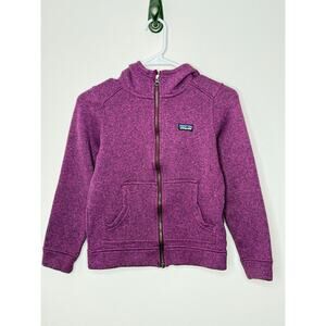 Girls Patagonia Purple Full Zip Hooded Better Sweater size Large 12